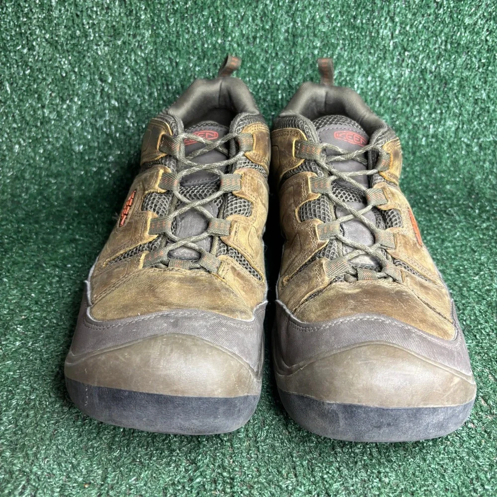 Keen Circadia Low Vent Waterproof Leather Hiking Trail Shoes Brown Mens Size 14